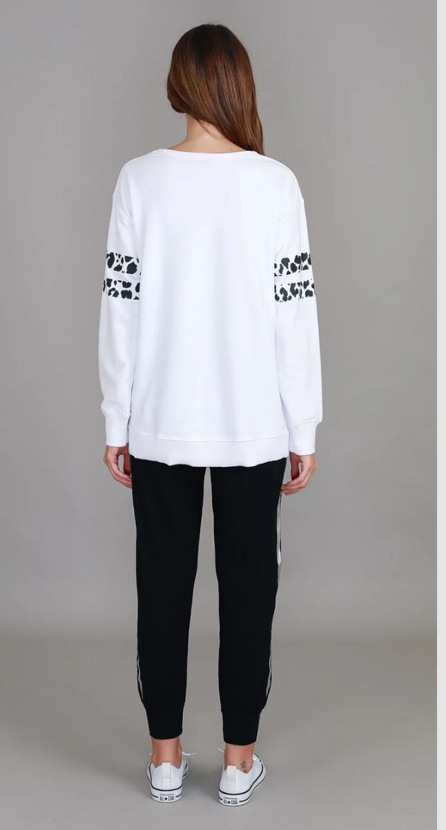 Theresa Leopard Stripe Sweater