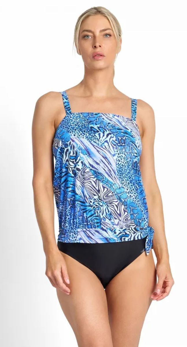 Tigeress Bandeau Blouson Singlet - Navy