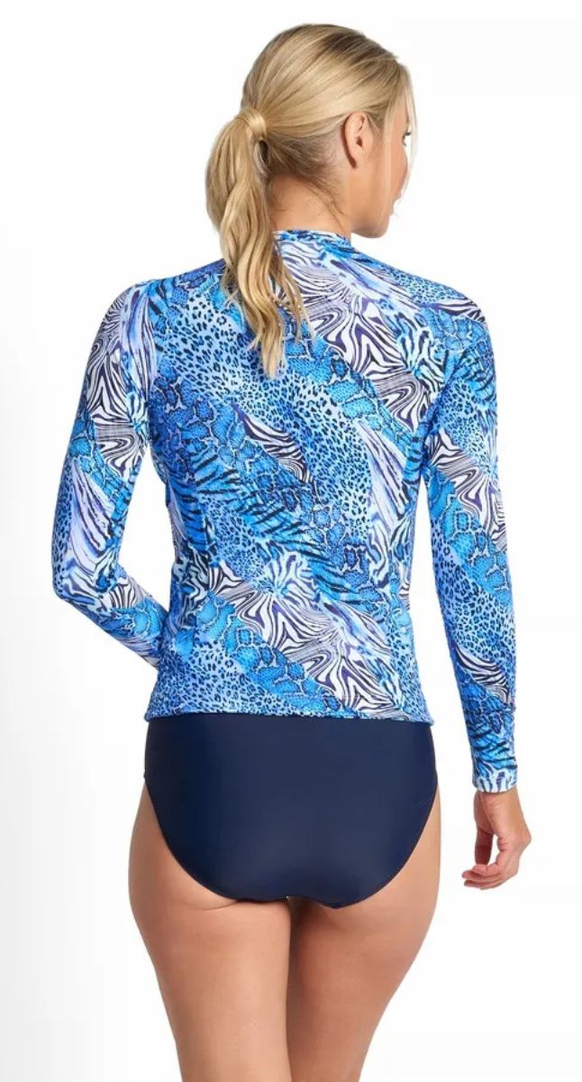 Tigeress Long Sleeve Mastectomy suitable Rashie - Navy