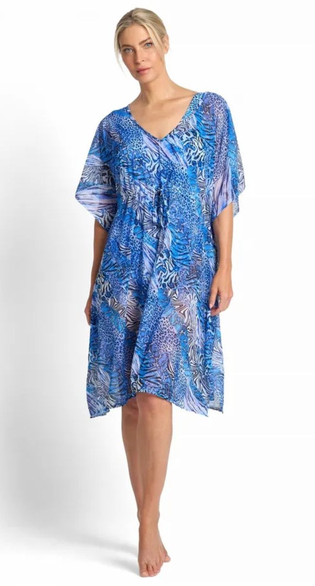 Tigeress Mesh Capri Kaftan - Navy
