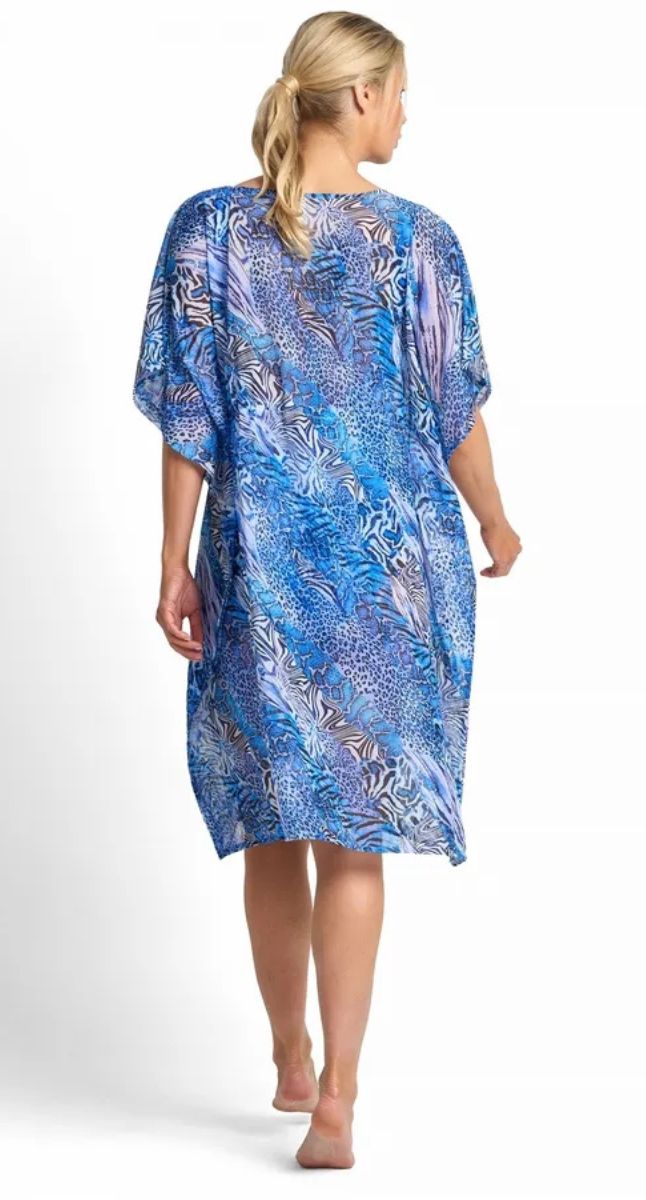 Tigeress Mesh Capri Kaftan - Navy