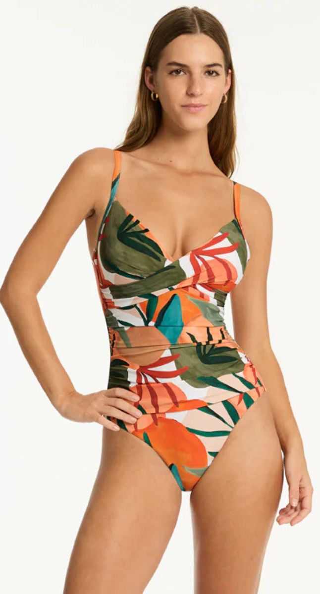 Tropaluxe Cross Front Scoop Back One Piece