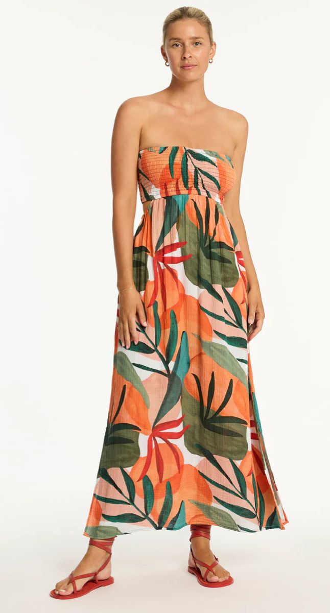 Tropaluxe Cutaway Bandeau Dress