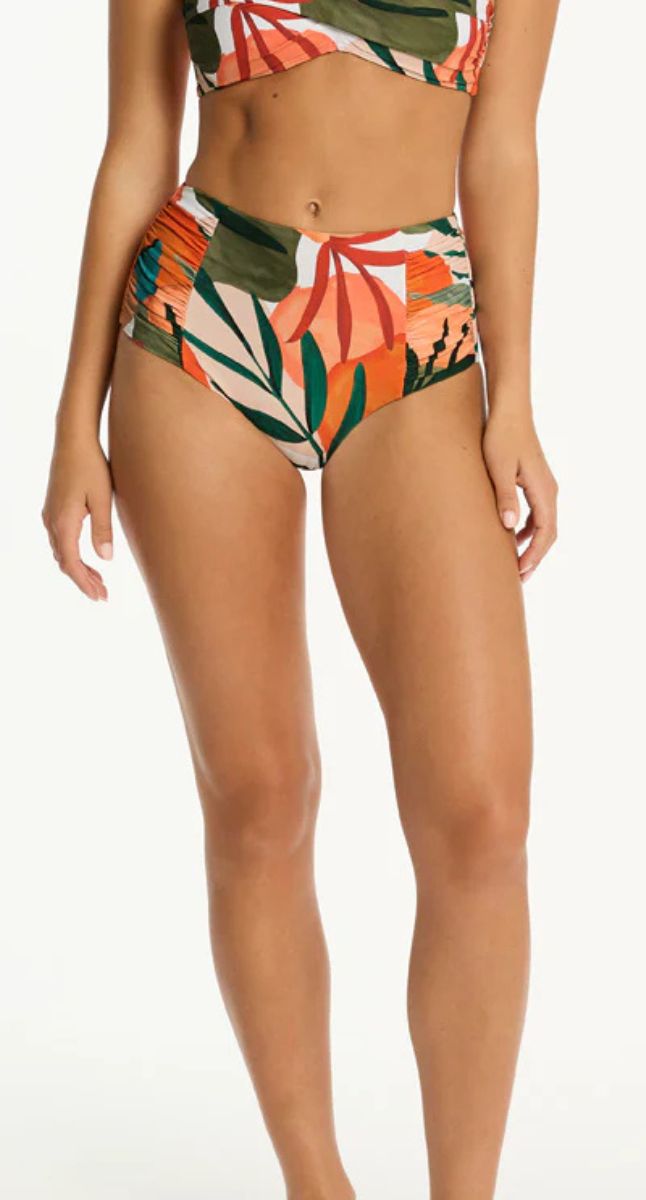 Tropaluxe High Waist Gathered Side Pant