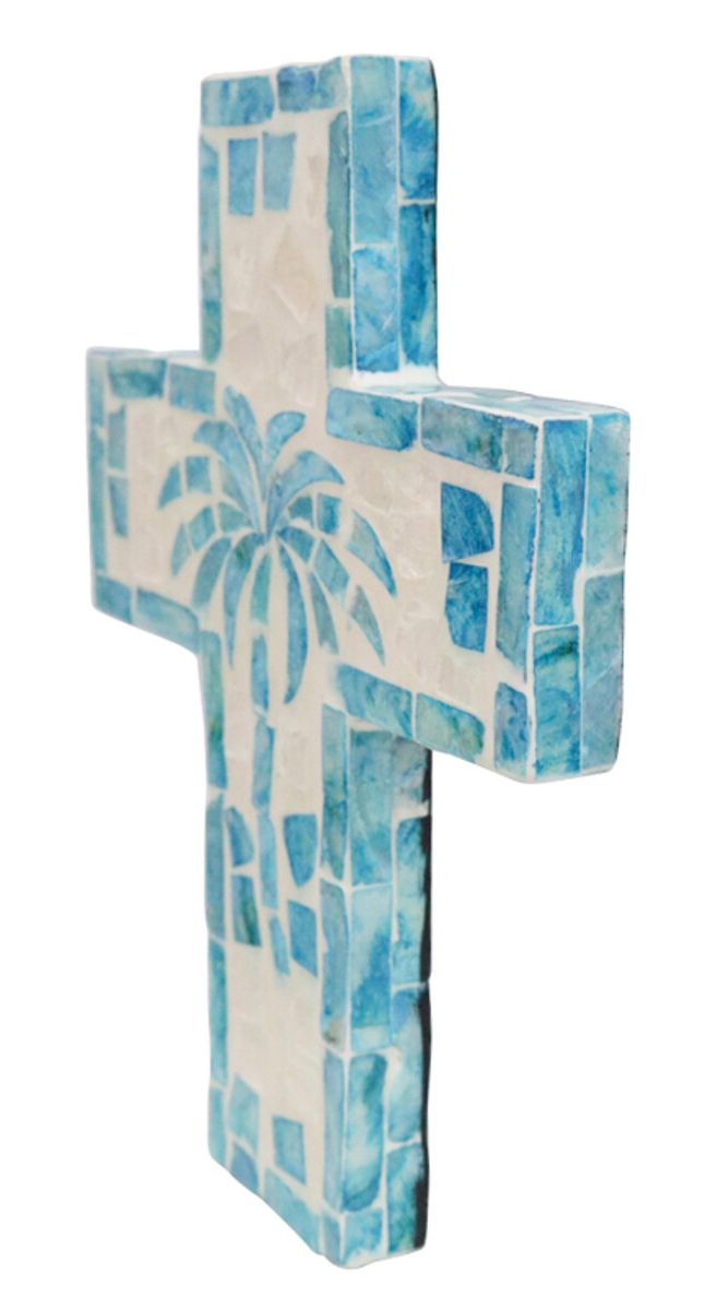 Cross Med Palm Aqua