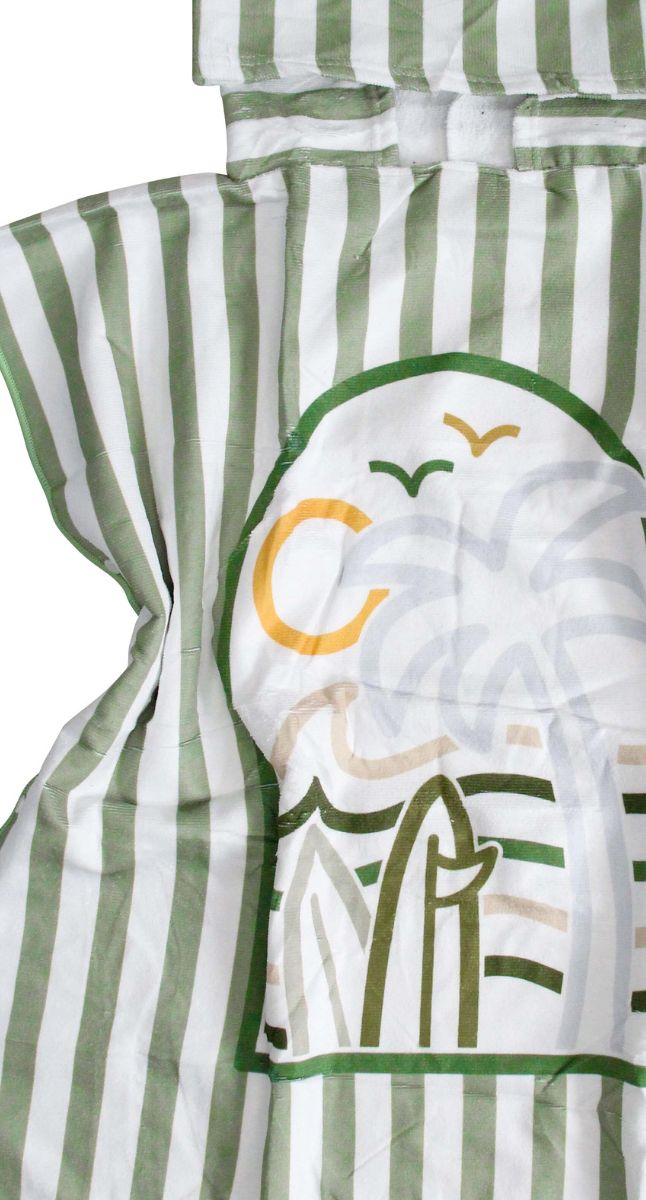 Kids Towel Poncho Summer Green