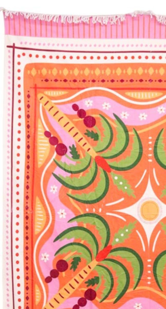 XL Beach Towel Palm Pinks