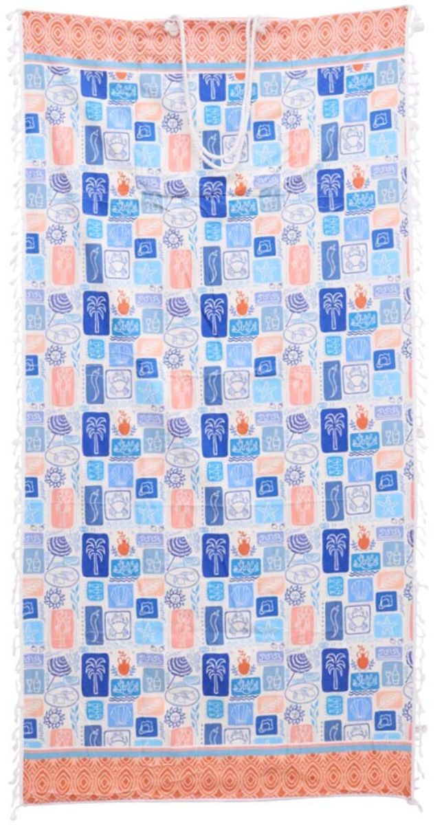 Beach Towel in Bag Tiles
