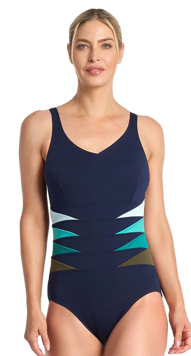 Rozella Triangle Splice Tank 1Pc - Cobalt