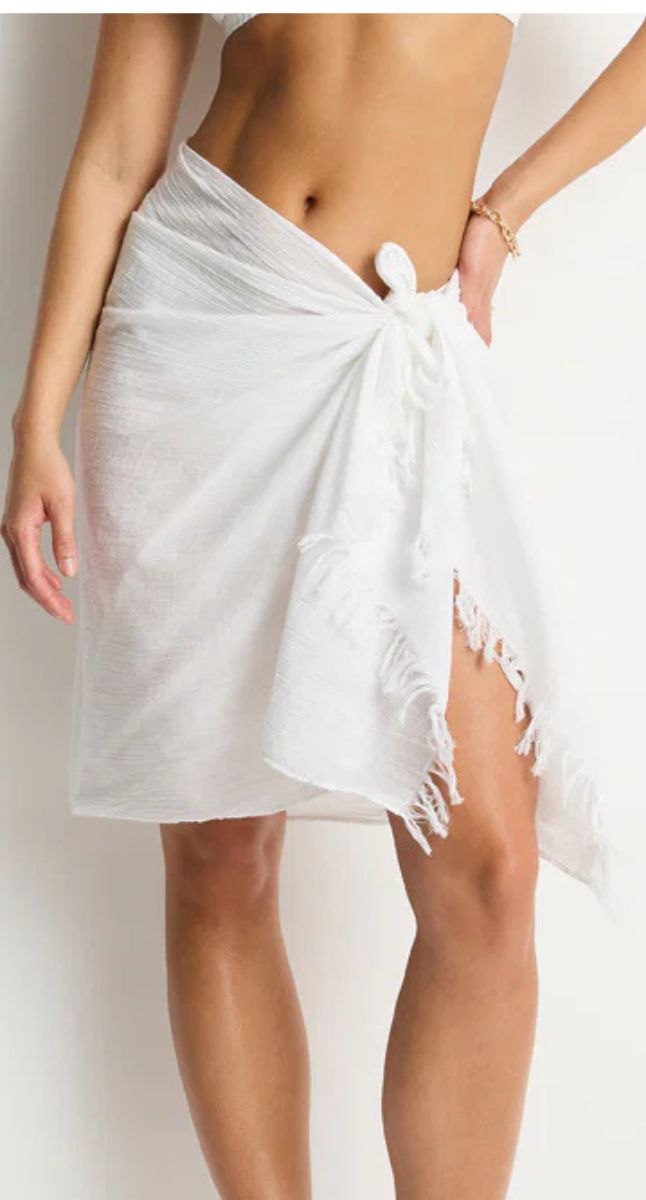 Sea Level Salt Frayed Sarong