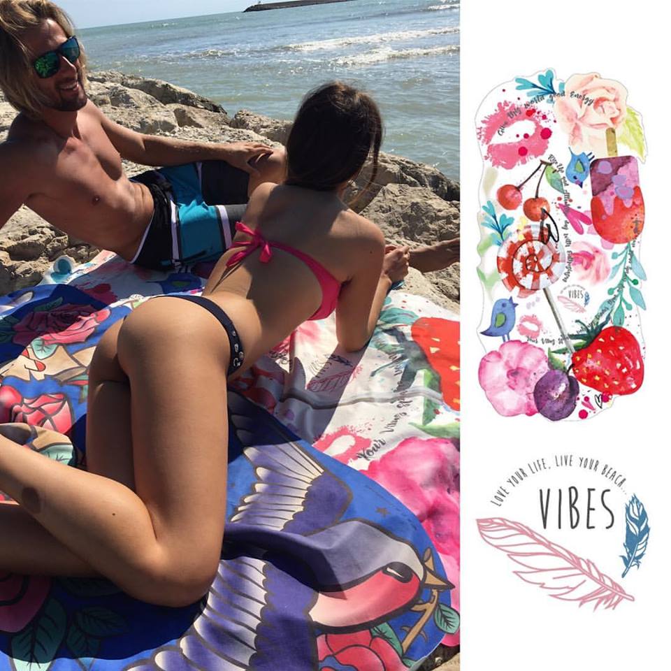 Vibes Summer Ultramicrofibre Towel - Made in Italy 1900x900mm