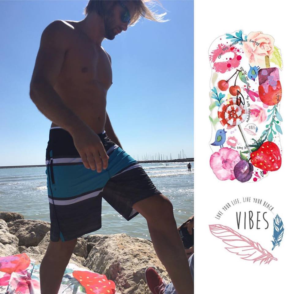 Vibes Summer Ultramicrofibre Towel - Made in Italy 1900x900mm