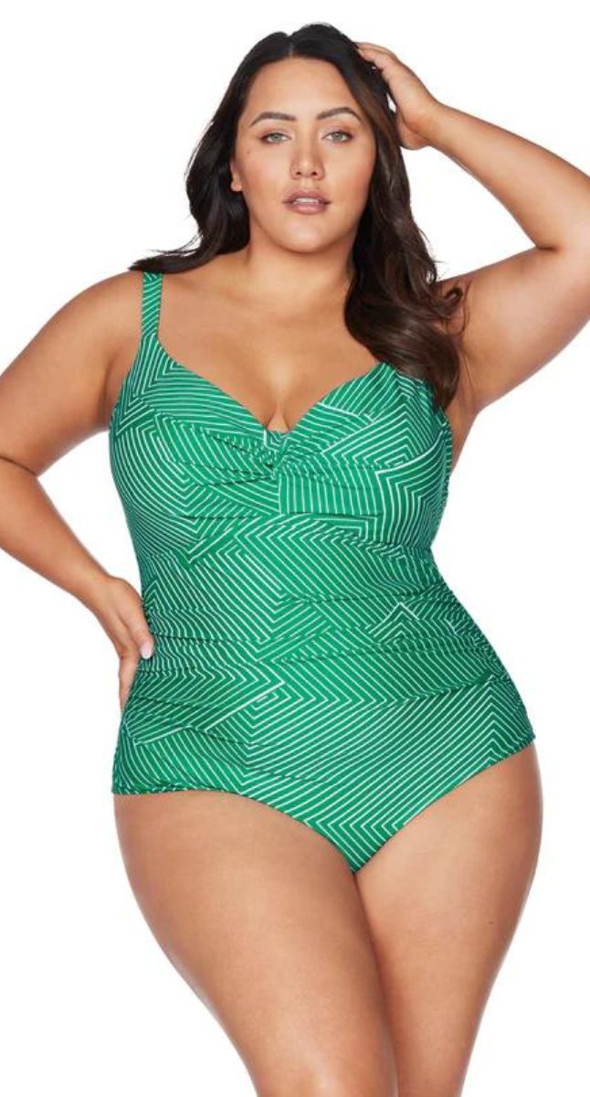 Linear Perspective Monet Soft Cup Underwire One Piece
