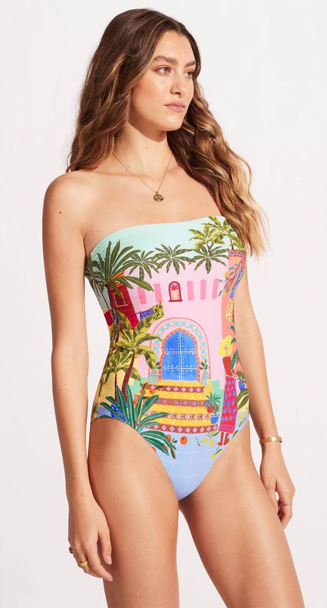 Seafolly On Vacation Bandeau One Piece