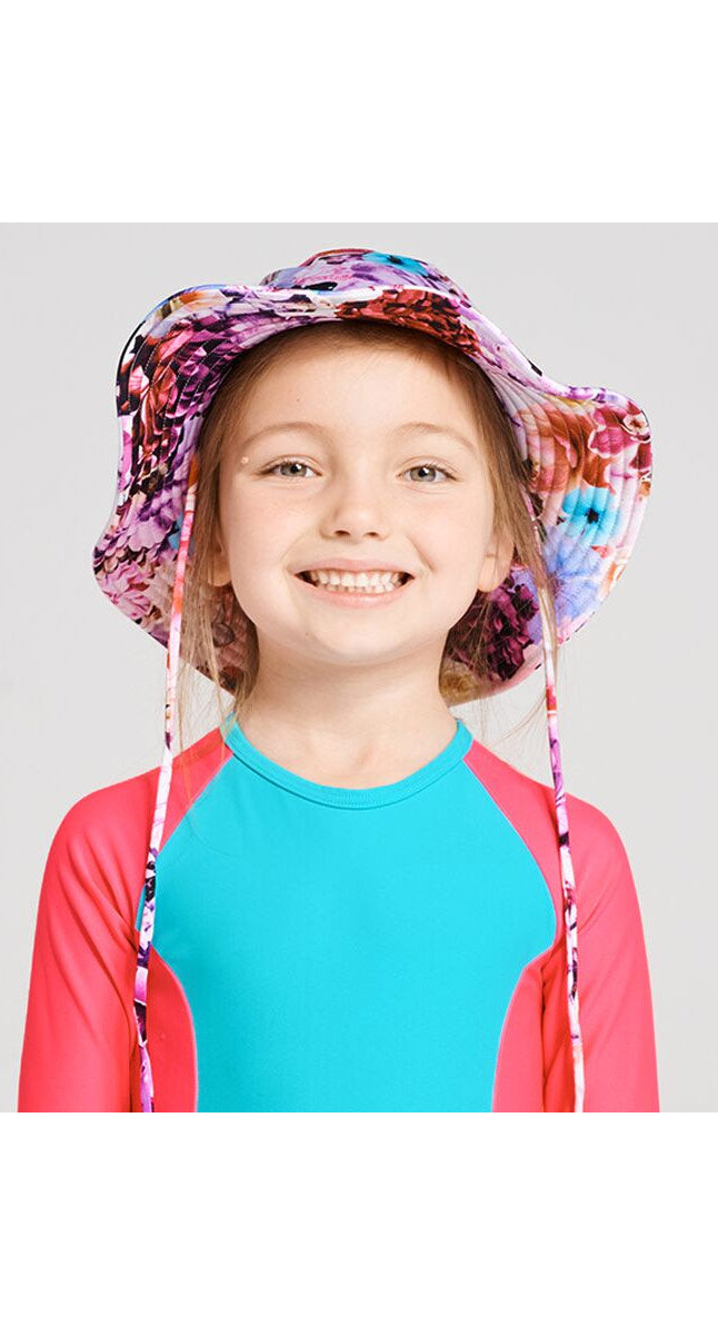 Aqua Blu Kids Peony Lycra Hat