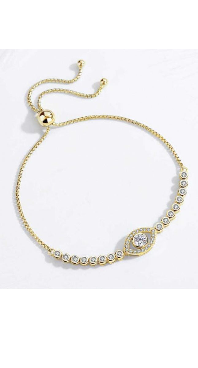 Aegeanblue Diamante Elegant Eye Bracelet
