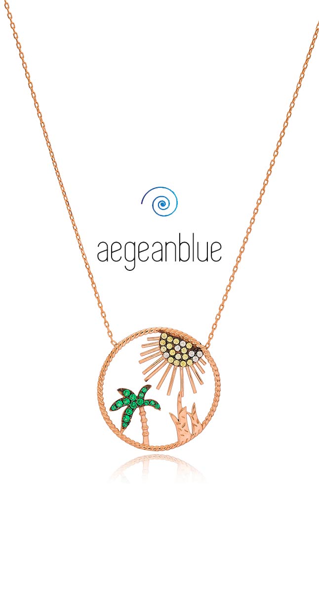 aegeanblue party island necklace