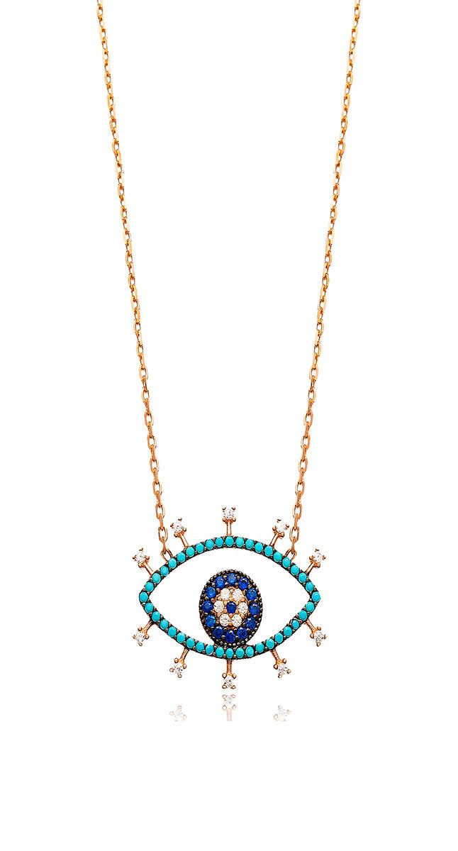aegeanblue Goddess Iris Eye Pendant Necklace