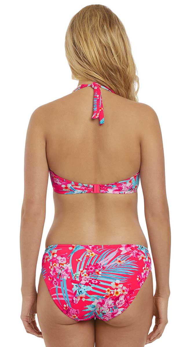Freya E-F Cup Fitting Wild Sun Crochet Underwire Banded Halter Bikini Top