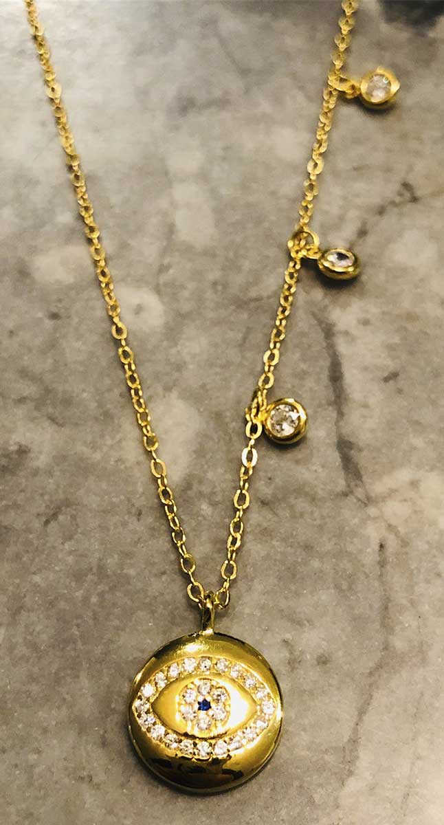 Athenas Eye Necklace - Gold