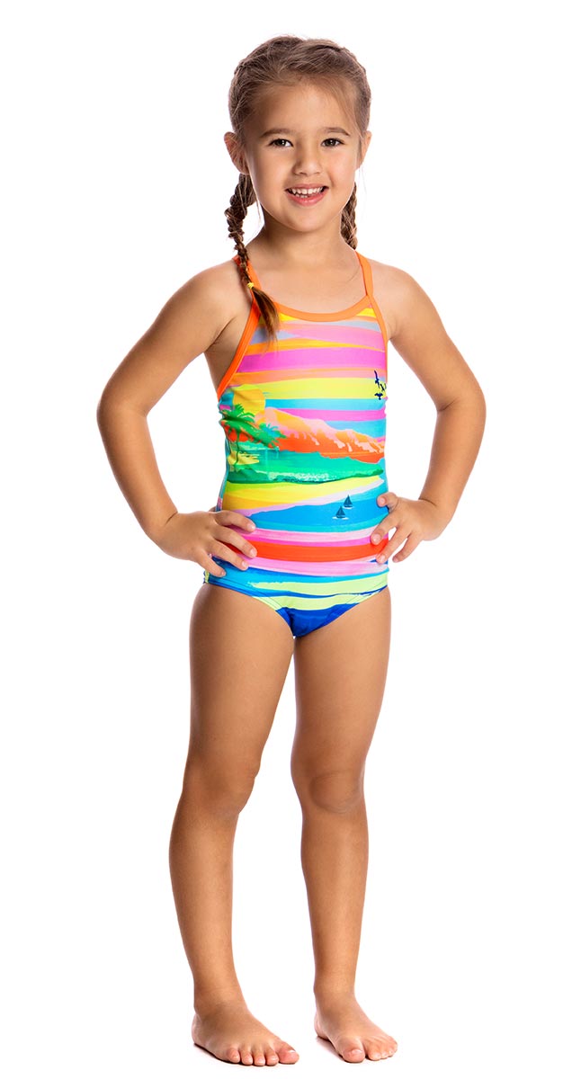 Funkita Toddler Girls Pina Colada Chlorine Resistant Swimsuit