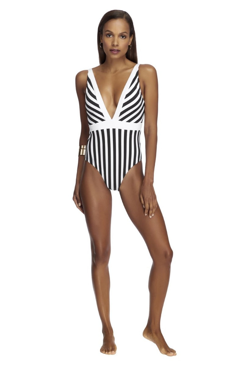 Jets Liberate Plunge One Piece Swimsuit