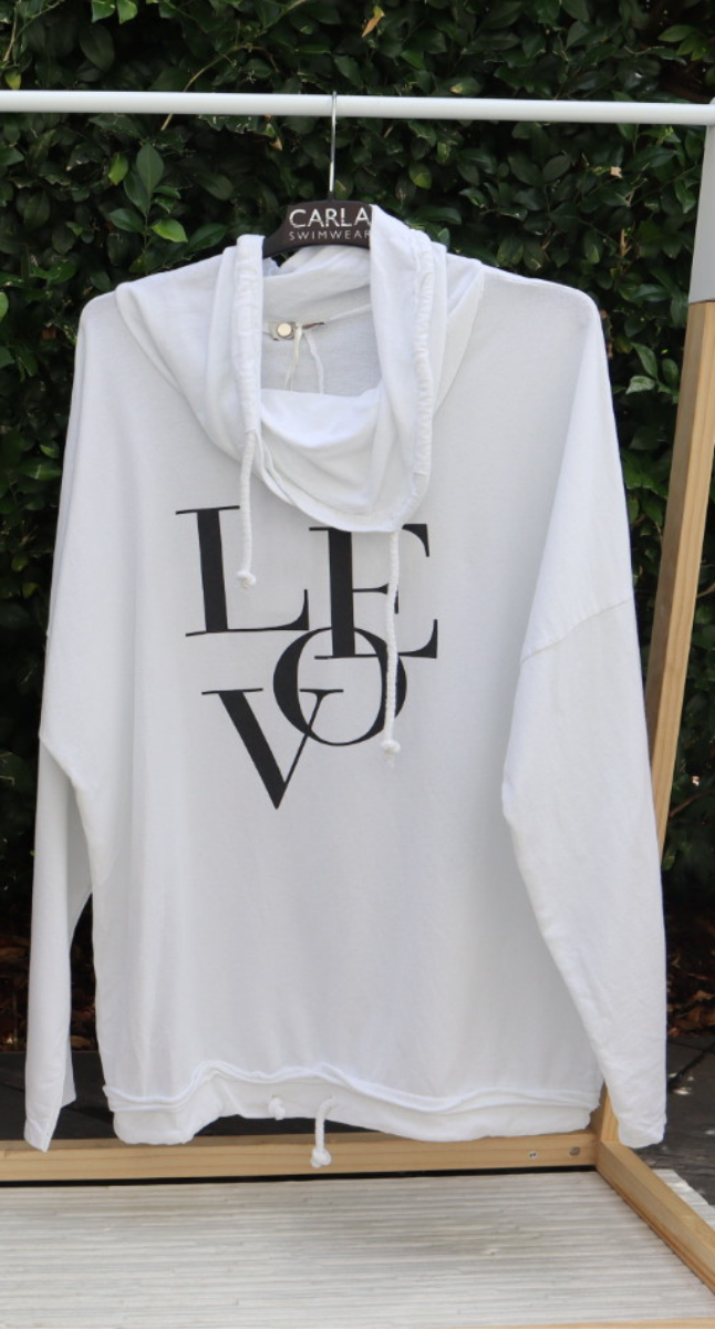 Love Hoodie Top - Made In Italy