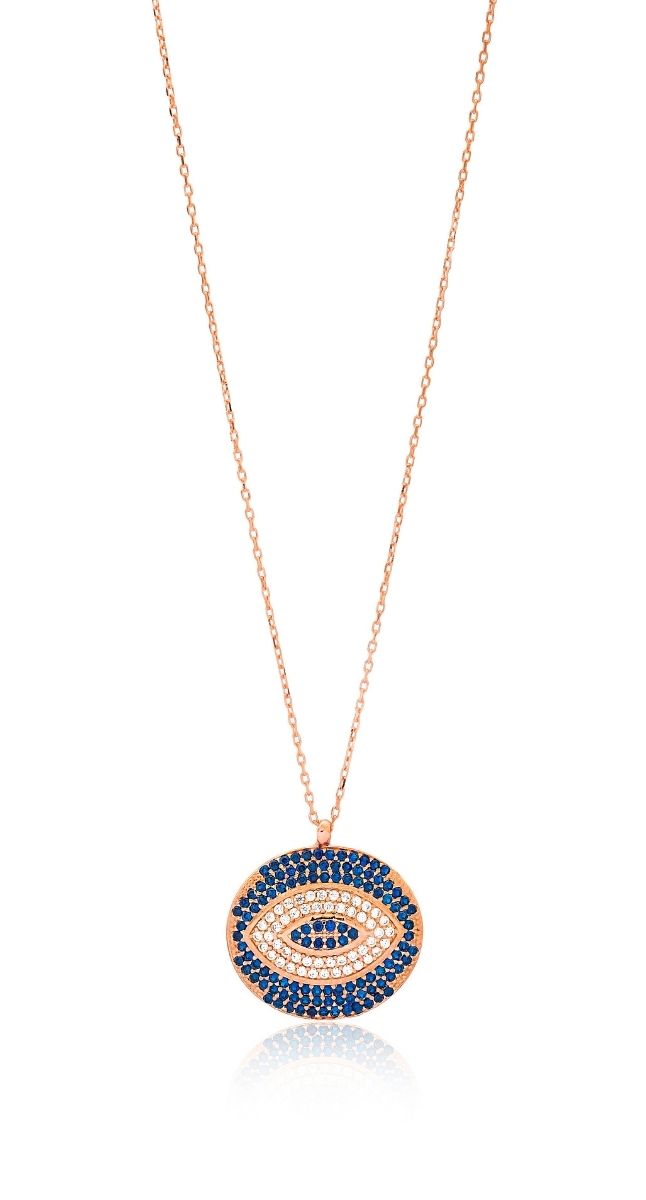aegeanblue Rhea necklace - handmade in sterling silver with rose gold plating