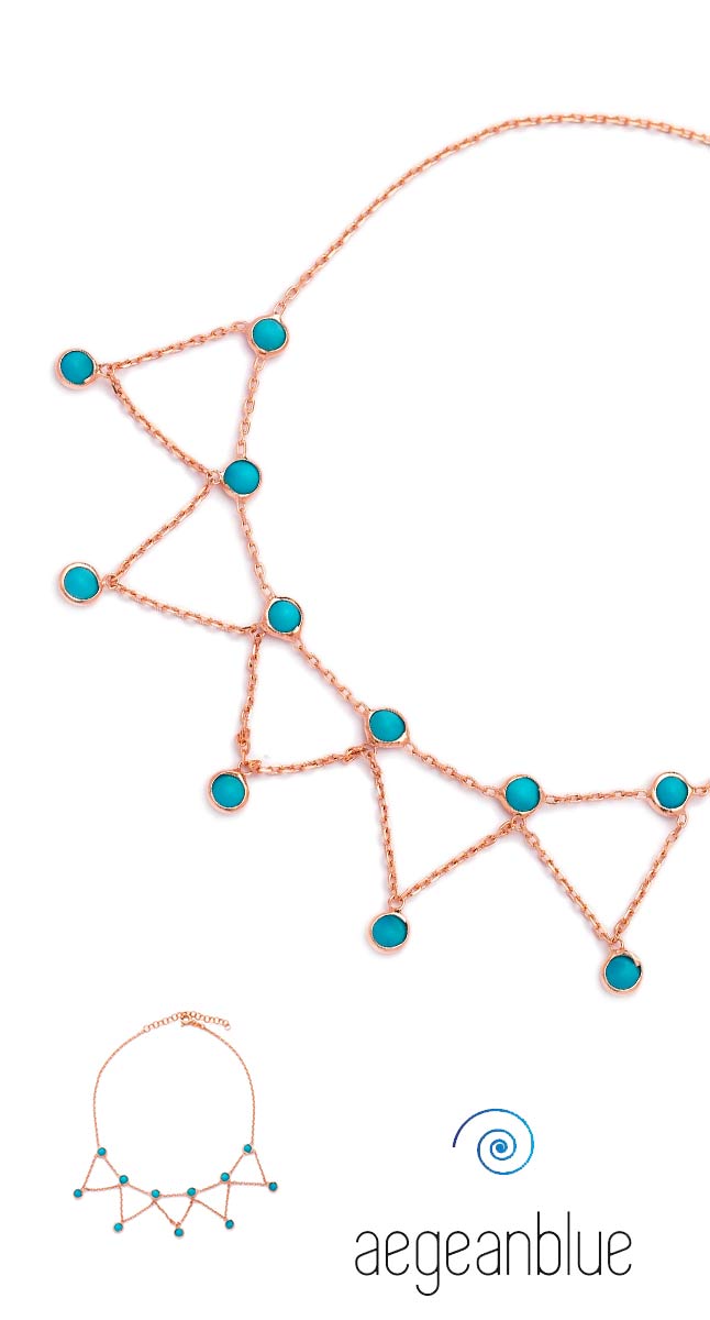 aegeanblue Turquoise Shaker Chain Anklet